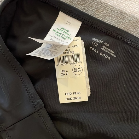 Aerie Real Good‎ Black Bikini Bottom NEW - Picture 7 of 8